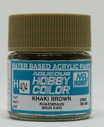 Mr Hobby Aqueous 404 Flat Khaki Brown 10ml Mr Hobby PAINT, BRUSHES & SUPPLIES