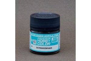 Mr Hobby Aqueous 462 Flat Black Brown 10ml Mr Hobby PAINT, BRUSHES & SUPPLIES