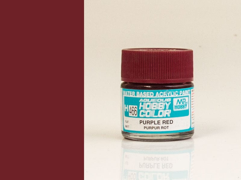 Mr Hobby Aqueous 466 Flat Purple Red 10ml Mr Hobby PAINT, BRUSHES & SUPPLIES