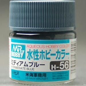 Mr Hobby Aqueous 56 Semi Gloss Intermediate Blue 10ml Mr Hobby PAINT, BRUSHES & SUPPLIES