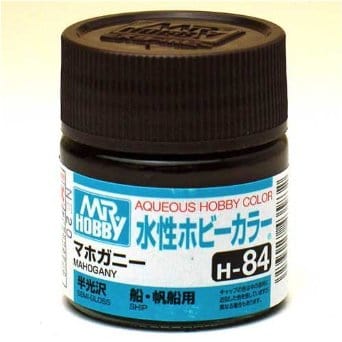 Mr Hobby Aqueous 84 Semi Gloss Mahogony 10ml Mr Hobby PAINT, BRUSHES & SUPPLIES