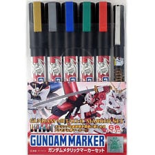 Mr Hobby Gundam Metallic Marker Set Mr Hobby PAINT, BRUSHES & SUPPLIES