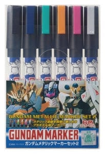 Mr Hobby Gundam Metallic Marker Set 2 Mr Hobby PAINT, BRUSHES & SUPPLIES