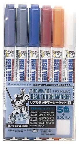 Mr Hobby Gundam Real Touch Marker Set 1 Mr Hobby PAINT, BRUSHES & SUPPLIES