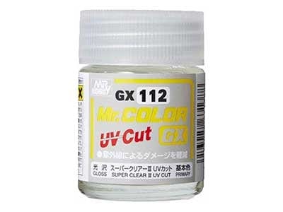 Mr Hobby Gx112 Mr Colour Super Clear Uv Cut Gloss 18ml Mr Hobby PAINT, BRUSHES & SUPPLIES