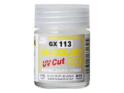 Mr Hobby Gx113 Mr Colour Super Clear Uv Cut Flat 18ml Mr Hobby PAINT, BRUSHES & SUPPLIES