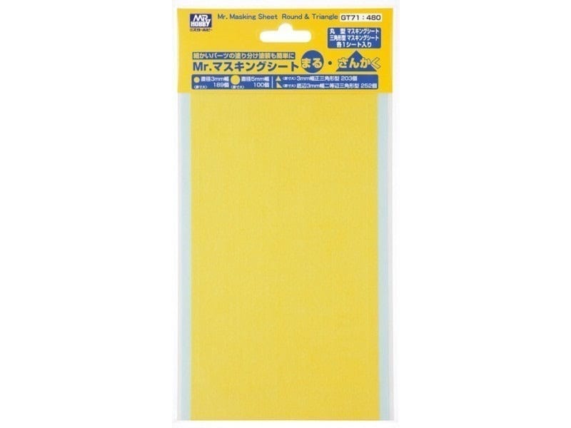 Mr Hobby Masking Sheet Round And Triangular Mr Hobby PAINT, BRUSHES & SUPPLIES