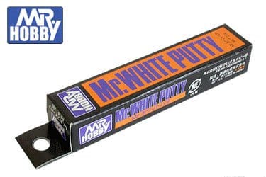 Mr Hobby Mr White Putty Ultra Fine 25G Mr Hobby PAINT, BRUSHES & SUPPLIES