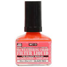Mr Hobby WC13 Mr Weathering Colour Filtered Liquid Glaze Red Mr Hobby PAINT, BRUSHES & SUPPLIES