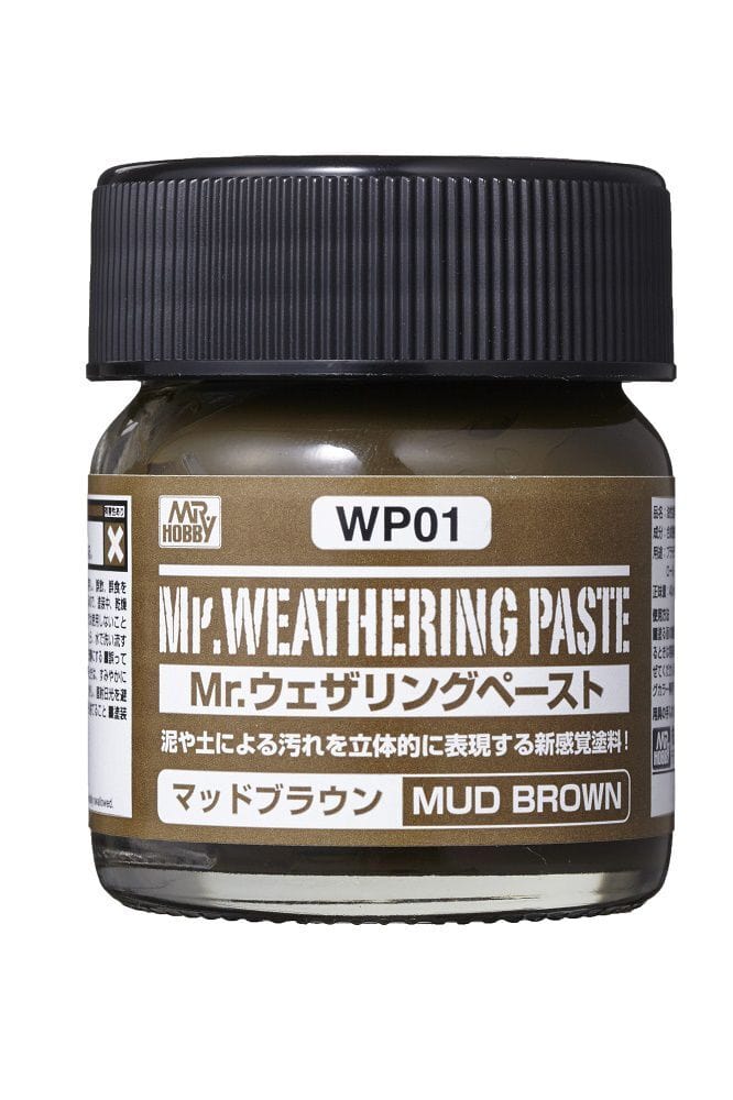 Mr Hobby Weathering Paste WP01 Mud Brown Mr Hobby PAINT, BRUSHES & SUPPLIES