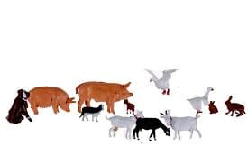 Noch 15711 HO Farm Animals 12 Noch TRAINS - HO/OO SCALE