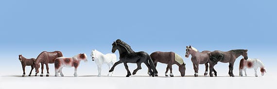 Noch 15761 HO Horses 9 Noch TRAINS - HO/OO SCALE