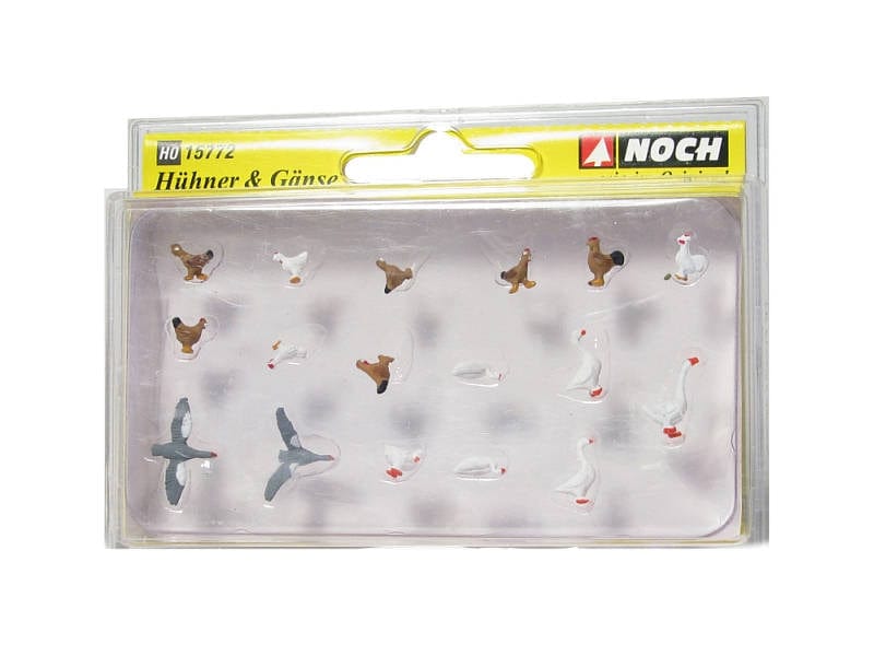 Noch 15772 HO Chicken And Geese Noch TRAINS - HO/OO SCALE