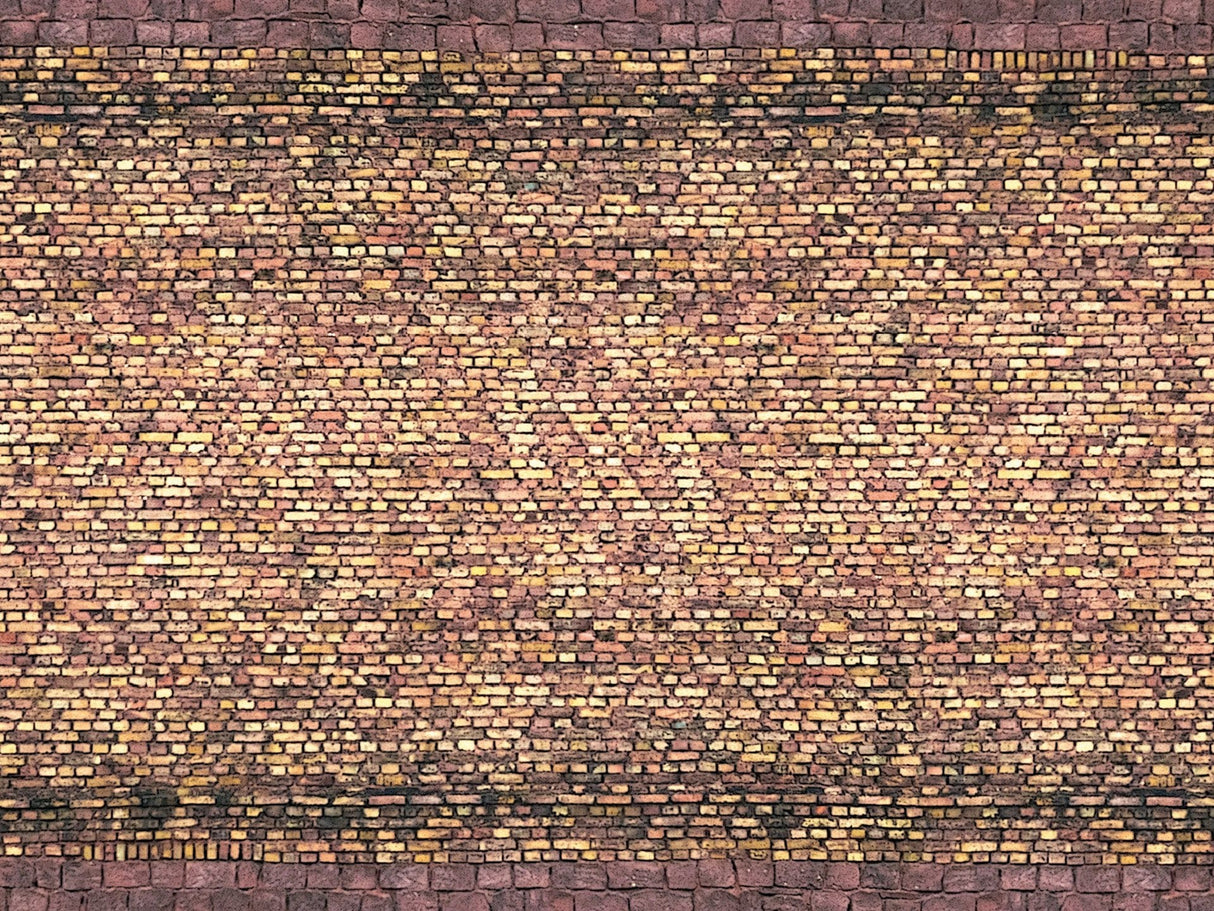 Noch 56605 HO 3D Cardboard Sheet 25x12.5cm Brick Yellow Multi Coloured - Hobbytech Toys