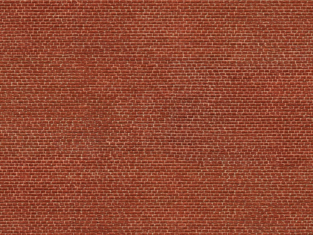 Noch 56610 HO 3D Cardboard Sheet 25x12.5cm Clinker Red - Hobbytech Toys