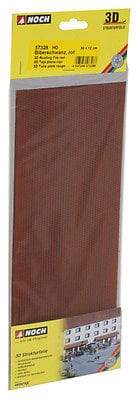 Noch 57328 HO 3D Roof Tile Red Noch TRAINS - HO/OO SCALE