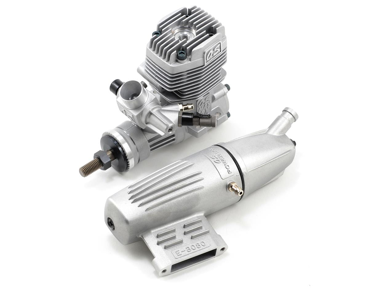 OS Engines MAX 35AX Nitro Aircraft Engine, .35 Size w/ E-3080 Silencer - Hobbytech Toys