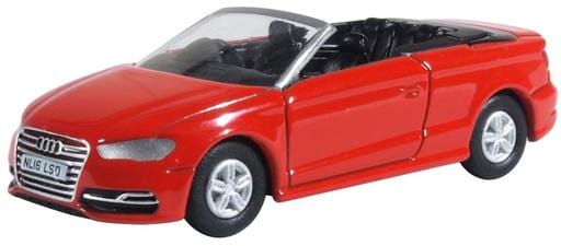 Oxford 1/76 Audi S3 Cabriolet Misano Red - Hobbytech Toys