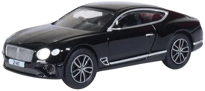 Oxford 1/76 Onyx Black Bentley Continental GT - Hobbytech Toys