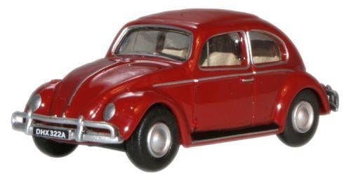 Oxford 1/76 Volkswagen Beetle Ruby Red Oxford TRAINS - HO/OO SCALE