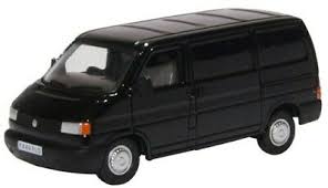 Oxford 1/76 Vw T4 Van Black Oxford TRAINS - HO/OO SCALE