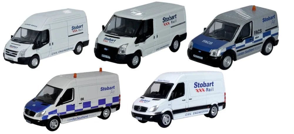 Oxford 76SET73 1/76 Stobart Group 5 Piece Van Set - Hobbytech Toys