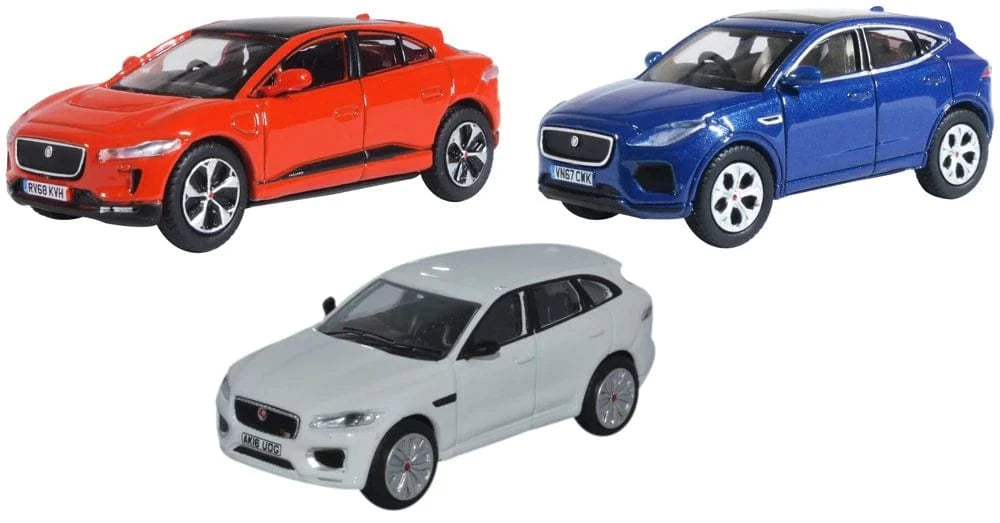 Oxford 76SET75 1/76 F Pace E Pace And I Pace 3 Piece Jaguar Set - Hobbytech Toys