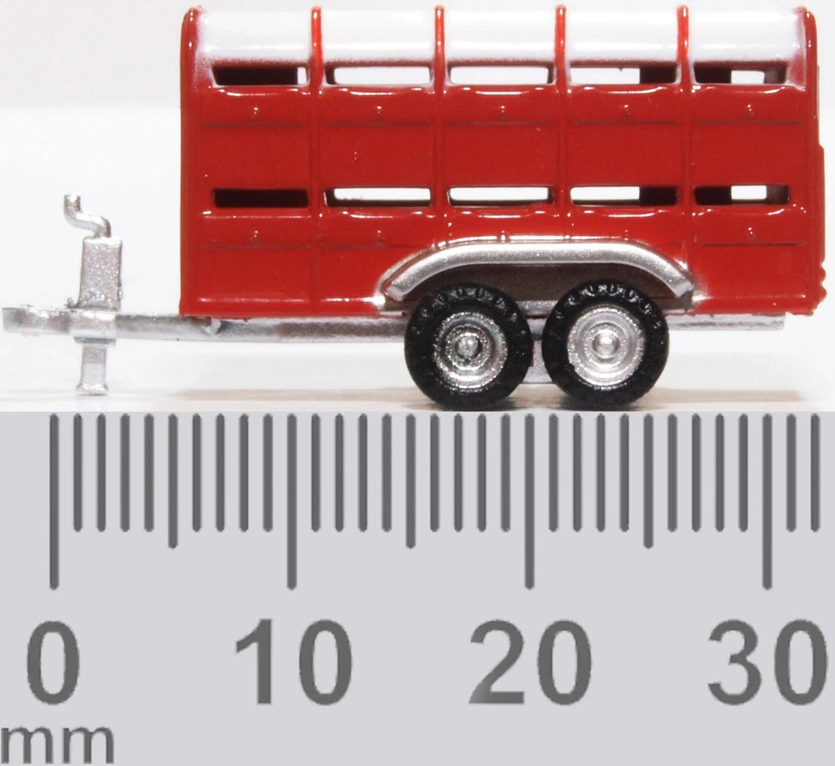 Oxford NFARM004 1/148 Livestock Trailer Red - Hobbytech Toys