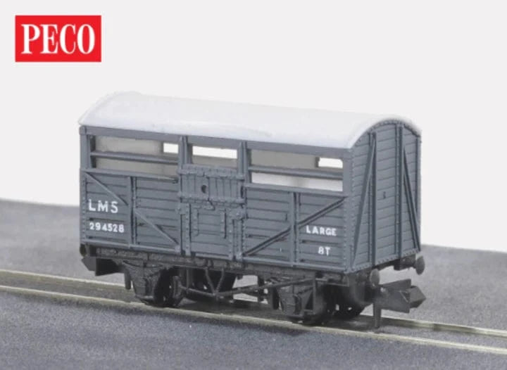 Peco NR45M N Cattle Truck LMS Light Grey - Hobbytech Toys