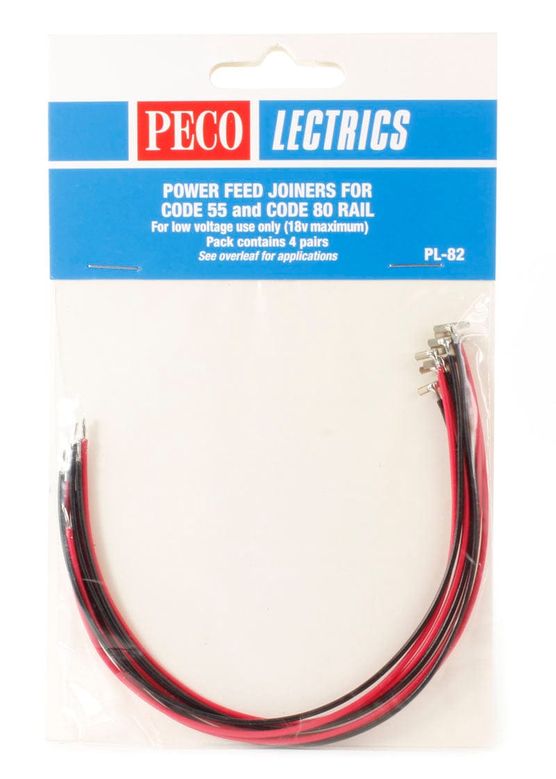 Peco PL-82 N Powered Rail Joiners C80/C55 (8pcs) Peco TRAINS - N SCALE