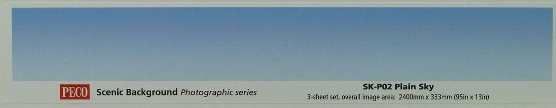 Peco SK-P02 Scenic Background Photographic Series Plain Sky Peco TRAINS - SCENERY