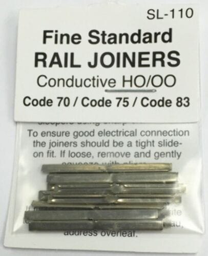 Peco SL-110 Metal Rail Joiner Code 70/75/83 (12 Pairs) - Hobbytech Toys