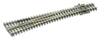 Peco SL-E389 N L/H Large Radius Turnout Electrofrog Peco TRAINS - N SCALE
