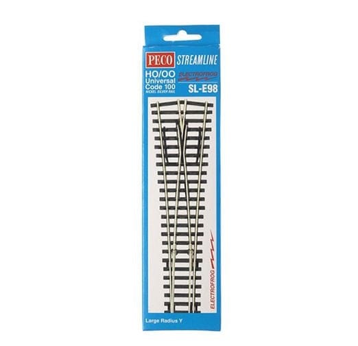 Peco SL-E98 HO/OO Large Radius Y Point Electrofrog Peco TRAINS - HO/OO SCALE
