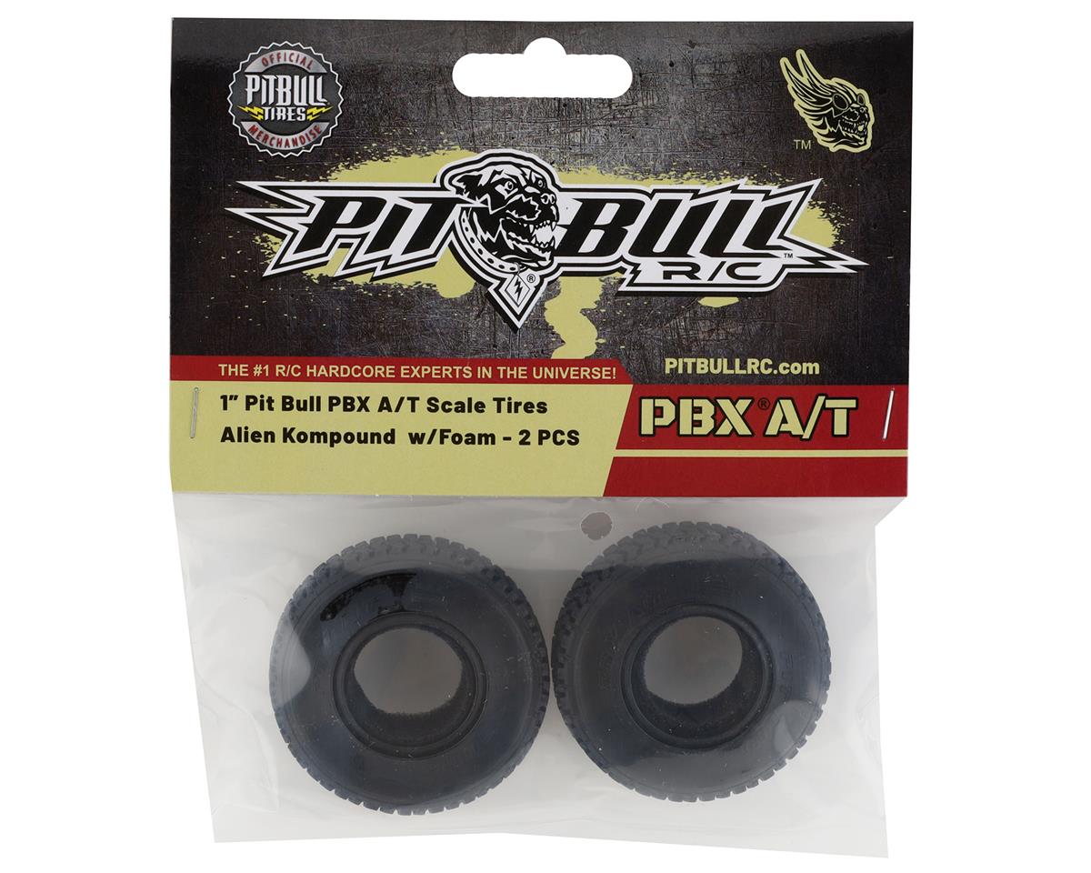 Pit Bull Tires PBX A/T 1.0" Micro Crawler Tires w/Foam (2) (Alien) - Hobbytech Toys