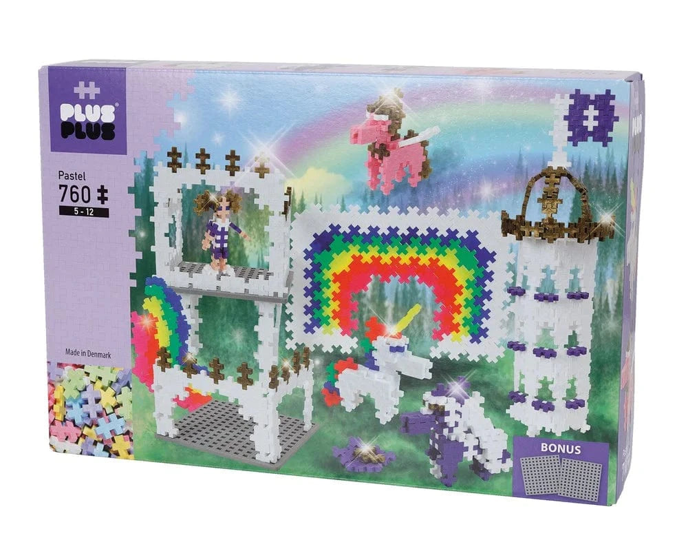 Plus-Plus - Pastel Rainbow Castle - 760 pcs - Hobbytech Toys