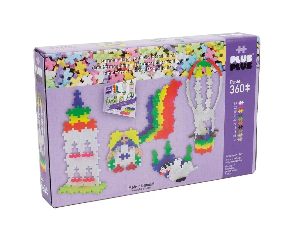 Plus-Plus - Pastel - Rainbow Hot Air Balloon - 360 pcs - Hobbytech Toys