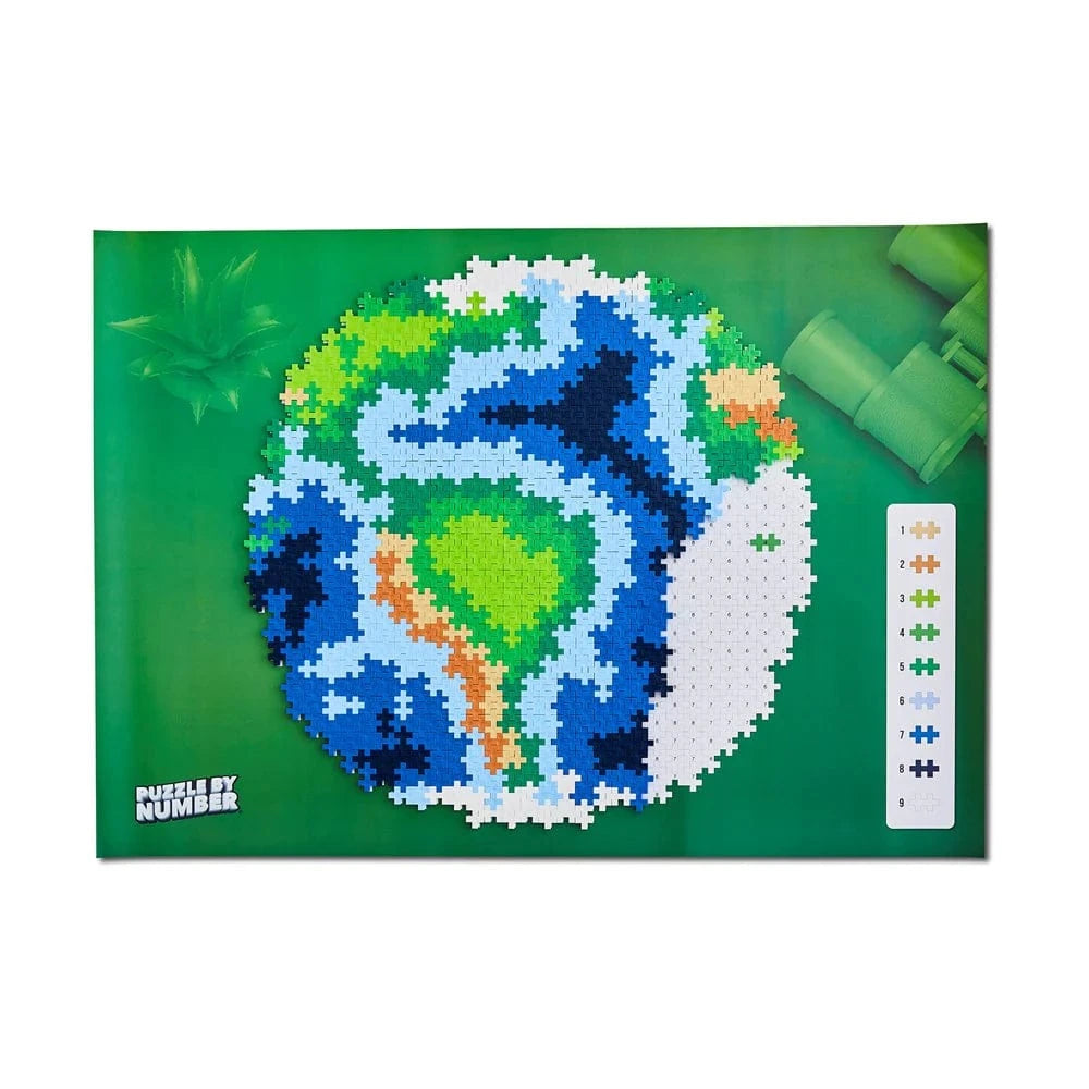 Plus-Plus - Puzzle by Number - Earth 800pcs - Hobbytech Toys