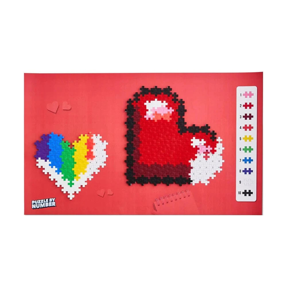 Plus-Plus - Puzzle by Number - Hearts 250pcs - Hobbytech Toys