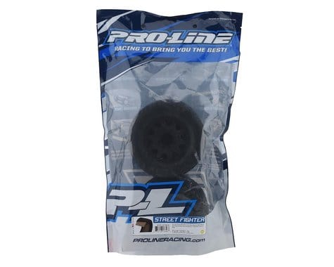 Proline 10167-10 Street Fighter HP 3.8in Belted Tires mounted on Raid Black Wheels PROLINE RC CARS - PARTS