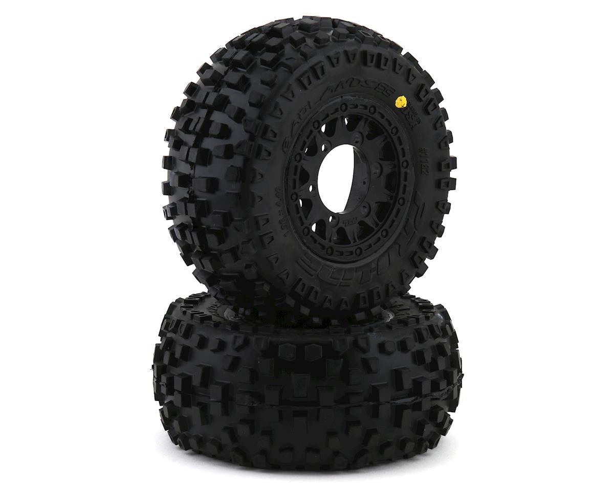 Proline Badlands SC Tyres Mounted on Raid 6x30 Wheels, Slash 2wd/4wd, F/R, PR1182-10 - Hobbytech Toys