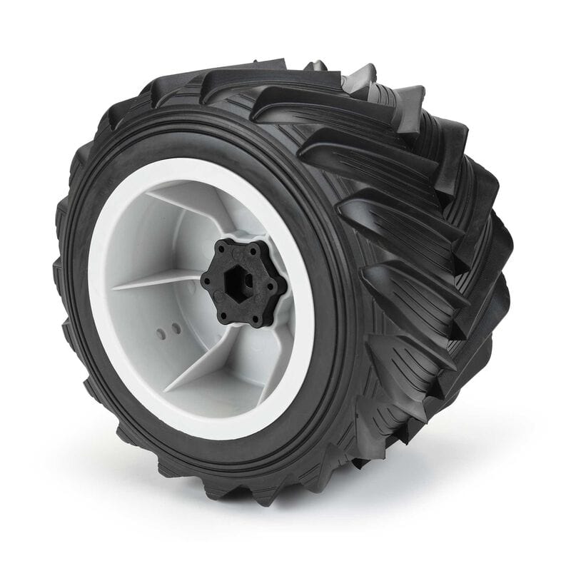 Proline Demolisher 2.6in/3.5in Tyres Mounted on Gray Wheels, LMT, F/R, PR10187-15 - Hobbytech Toys