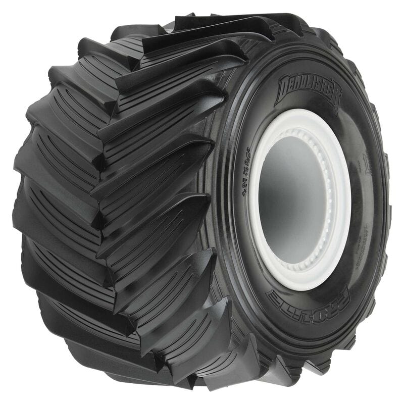 Proline Demolisher 2.6in/3.5in Tyres Mounted on Gray Wheels, LMT, F/R, PR10187-15 - Hobbytech Toys