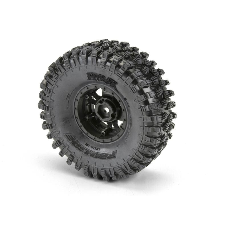Proline Hyrax 1.9 G8 Tyres Mounted on Impulse Black Wheels, PR10128-10 - Hobbytech Toys