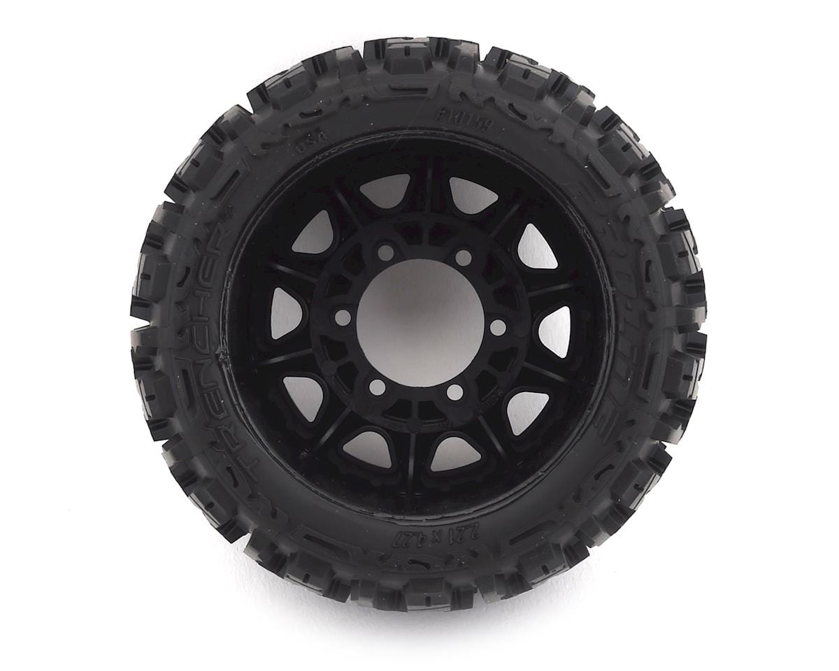Proline Trencher LP 2.8in Tyres Mounted on Raid Black 6x30 Wheels, F/R, PR10159-10 - Hobbytech Toys