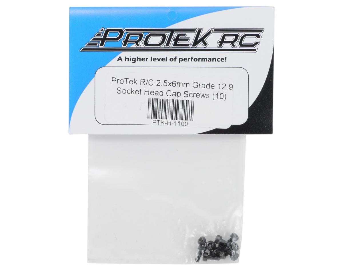 ProTek RC 2.5x6mm "High Strength" Socket Head Cap Screws (10) - Hobbytech Toys