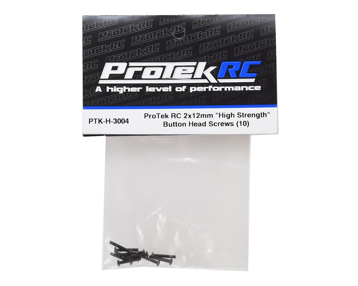 ProTek RC 2x12mm "High Strength" Button Head Screw (10) - Hobbytech Toys