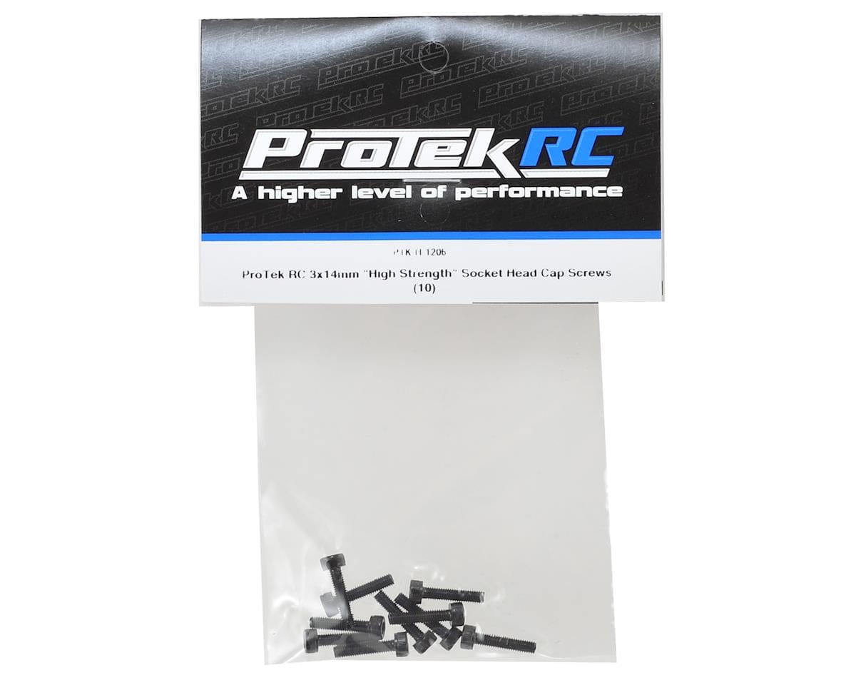 ProTek RC 3x14mm "High Strength" Socket Head Cap Screws (10) - Hobbytech Toys