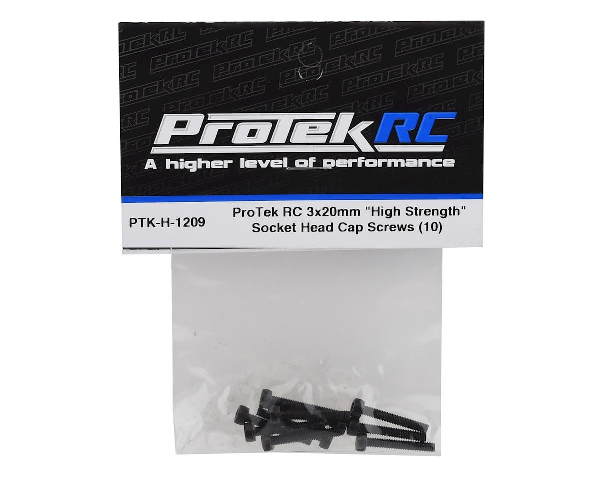 ProTek RC 3x20mm "High Strength" Socket Head Cap Screws (10) - Hobbytech Toys