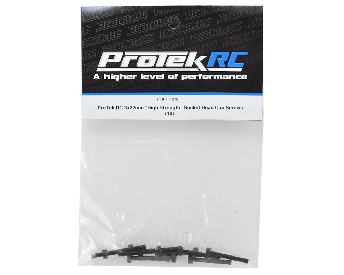 ProTek RC 3x22mm "High Strength" Socket Head Cap Screws (10) - Hobbytech Toys